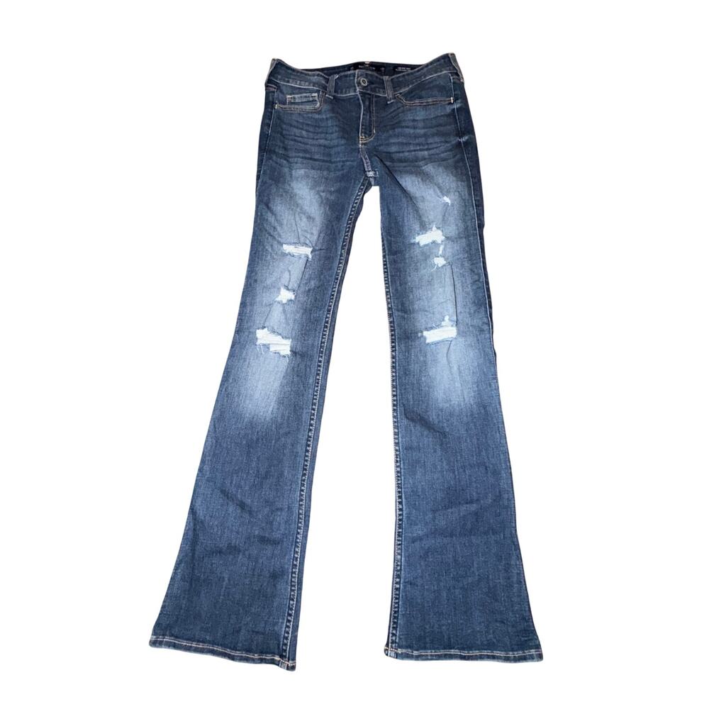 Hollister Low Rise Boot Cut Jeans Women's Size 7R Blue Classic Stretch 28x32